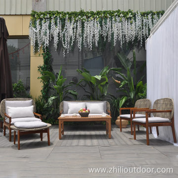 Leisure Aluminium Outdoor Rattan Garden Sofa Set